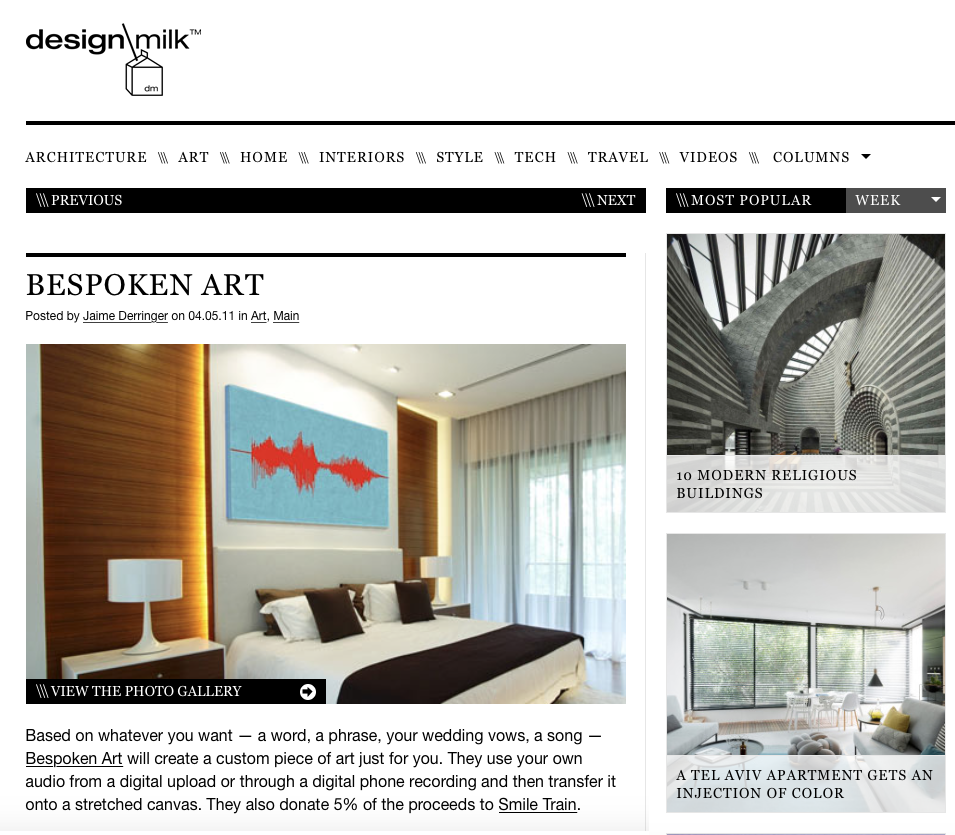 DESIGN MILK - Blog Feature