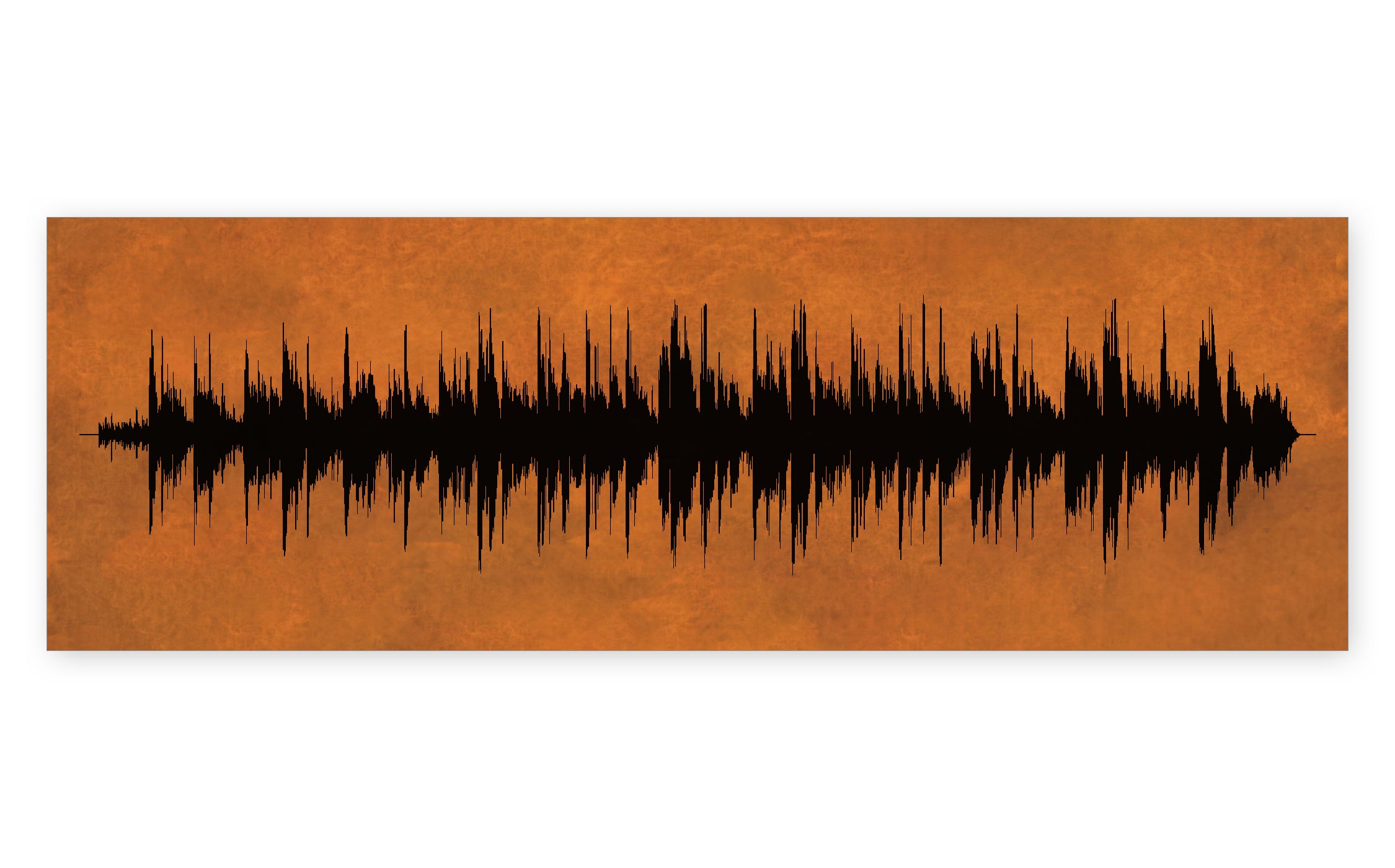 Sound Wave Art - 7th Wedding Anniversary Gift - Copper Anniversary