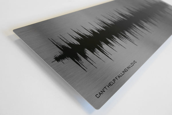 Sound Wave Art - 25th Wedding Anniversary Gift - Silver